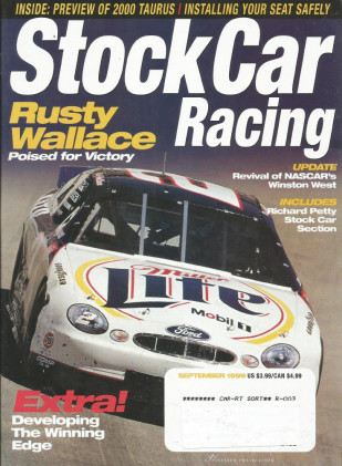 STOCK CAR RACING 1999 SEPT - Wallace, Sutton, 2000 Ford Taurus, Winston West
